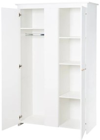 Biela detská šatníková skriňa 119x190x52 cm Anton – Roba