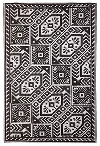 Esschert Design Koberec Harlow, 122x182 cm, biela/čierna