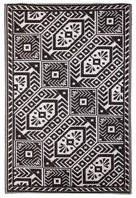 Esschert Design Koberec Harlow, 122x182 cm, biela/čierna