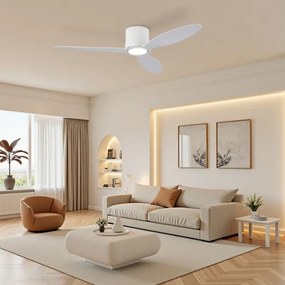 ZEVENTI - LED Stropný ventilátor VENTORA LED/24W/230V Wi-Fi Tuya biely + diaľkový ovládač