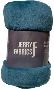 JERRY FABRICS -  JERRY FABRICS Deka microflanel super soft Petrolejová Polyester, 150/200 cm