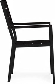 MultiGarden Sada 2 záhradných stoličiek HDPE oceľ - čierna MultiGarden