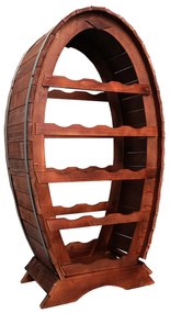 Stojan na víno Economy pre 16 fliaš - mahagón