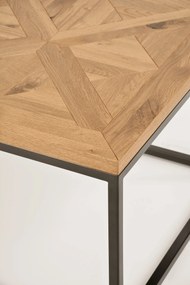 Konferenčný stolík Indus 114 cm z masívu dub prírodný/grafit