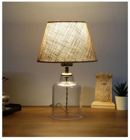 Stolová lampa s textilným tienidlom (výška 30 cm) Baran – Opviq lights