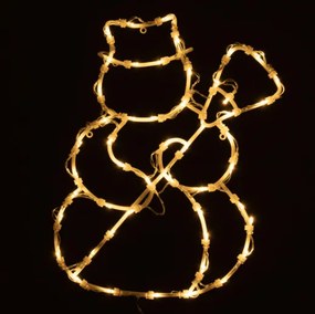 Vianočná dekorácia na okno - 50 LED, snehuliak