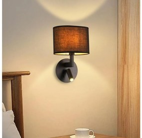 Brilagi - LED nástenné svietidlo DAYA 1xE14/40W/230V + LED/3W čierne