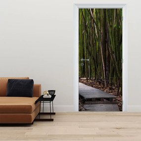 Fototapeta na dvere - Medzi bambusy (95x205cm)