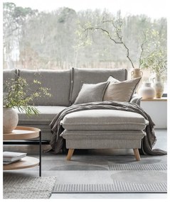 Sivobéžová rozkladacia/s úložným priestorom rohová pohovka (pravý roh/s leňoškou) Charming Charlie – Miuform