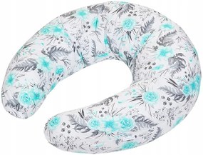 Dojčiaci vankúš BABYMAM PREMIUM - Kvety v záhrade mätovej