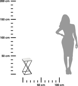 STOJAN NA KVETINÁČ LOFT6 40X24X24 CM ČIERNA/BIELA