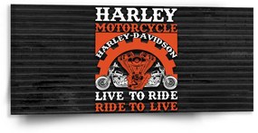 Sablio Obraz Harley-Davidson Live to ride, ride to live - 110x50 cm