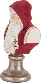 Červená vianočná dekorácia busta Santa Claus - 10*9*19 cm