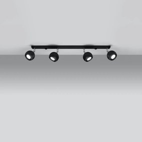 Bodové svietidlo Oculare, 4x čierne kovové tienidlo, (možnosť polohovania)