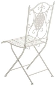 Kovová skladacia stolička Sibell (SET 2 ks) - Biela