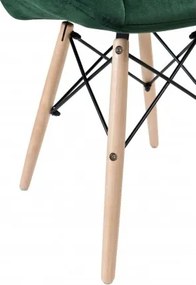 Zelené dizajnové kresielko MURET VELVET DSW