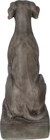 Šedá dekorácia socha pes Dog Modern - 44*26*73 cm