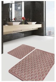 Hnedé zamatové kúpeľňové predložky v súprave 2 ks 60x100 cm – Mila Home
