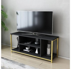 TV stolík/skrinka Hella (čierna + zlatá). Vlastná spoľahlivá doprava až k Vám domov. 1088655
