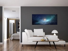 Obraz - Hviezdy a hmlovina (120x50 cm)