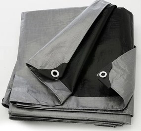 Foxigy Krycia plachta strieborno - čierna 4x5 m 260 g/m2