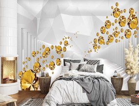 Gario Fototapeta Zlaté kamene v abstraktnom tuneli Materiál: Vliesová, Rozmery: 350 x 245 cm