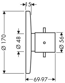 Axor Starck - Termostat pod omietku, chróm 10710000