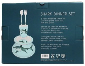 Detská jedálenská súprava 5 ks Sharks – Rex London