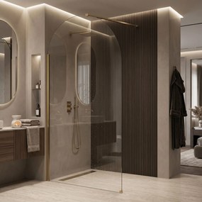 Rea Heaven, sprchová zástena Walk-in, 110 cm, zlatá matná, REA-K6683
