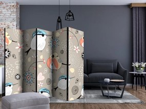 Artgeist Paraván - Natural pattern with birds [Room Dividers]