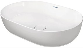 DURAVIT Luv oválna umývadlová misa bez otvoru, bez prepadu, 600 x 400 mm, biela/biela matná, 0379602600