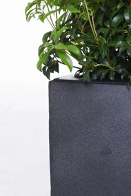 Kvetináč BLOCK, sklolaminát-vzhľad kameňa, 40x40x40 cm, antracit