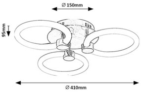Rabalux 71007 - Stmievateľné stropné LED svietidlo SOTIRIS LED/21W/230V + DO