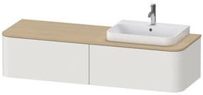 DURAVIT Happy D.2 Plus závesná skrinka pod umývadlo pod dosku (umývadlo vpravo), 2 zásuvky, 1600 x 550 x 354 mm, nordická biela matná lakovaná, HP4944R3939
