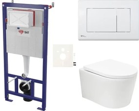 Závesný wc set SAT BREVIS do ľahkých stien / predstenová vírové splachování SIKOSSBRTOR20KECO