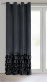 ZATEMŇOVACÍ ZÁVES NA KRÚŽKOCH CARLI 140X250 CM ČIERNA