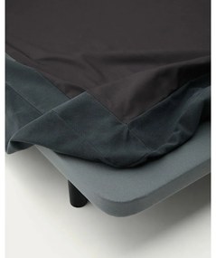 Antracitová čalúnená jednolôžková posteľ 90x200 cm Jaira – Kave Home