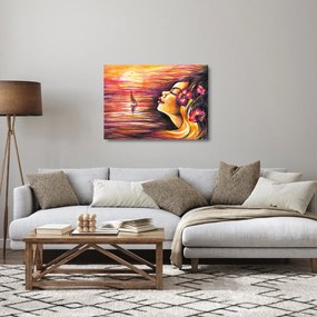 Sklenený obraz - Spomienky na leto (70x50 cm)