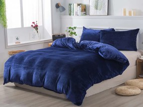 XPOSE® Francúzske mikroplyšové obliečky JORGA Exclusive - tmavo modré