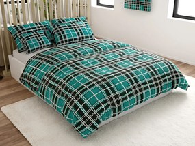 Flanelové obliečky KOSTKA zelené Rozmer obliečky: 2 ks 70 x 90 cm | 200 x 220 cm