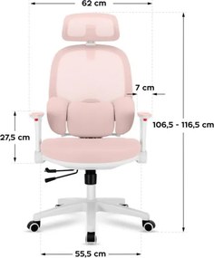 Detská otočná stolička Mark Adler Junior 6.3 Pink