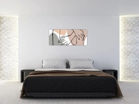 Obraz - Woman body line art N⁰2 (120x50 cm)