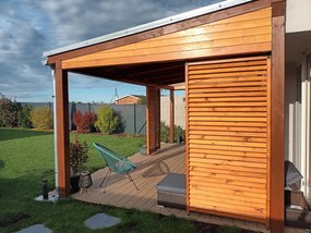 Drevený slnolam - bočné tienenie pre terasu, pergolu Rozmery (cm): 50 x 5,5, v. 100