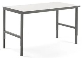 Dielenský stôl CARGO, 1600x750 mm, biela / šedá