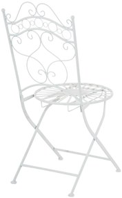 Kovová stolička skladacia Indra (SET 2 ks) - Biela
