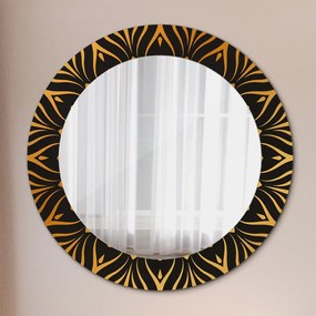 Okrúhle ozdobné zrkadlo Zlatá mandala fi 60 cm