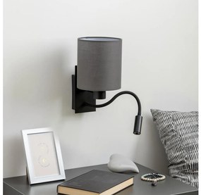 Brilagi - LED Nástenná lampa NUBILA 1xE27/25W/230V + LED/3W čierna/antracit