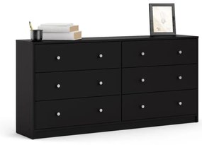 Čierna komoda Tvilum May, 143 x 68 cm