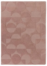 Ružový koberec z vlny Flair Rugs Gigi, 120 × 170 cm