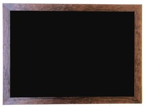 Toptabule.sk  Čierna tabuľa na magnetky v rustikálnom ráme 60x40 cm